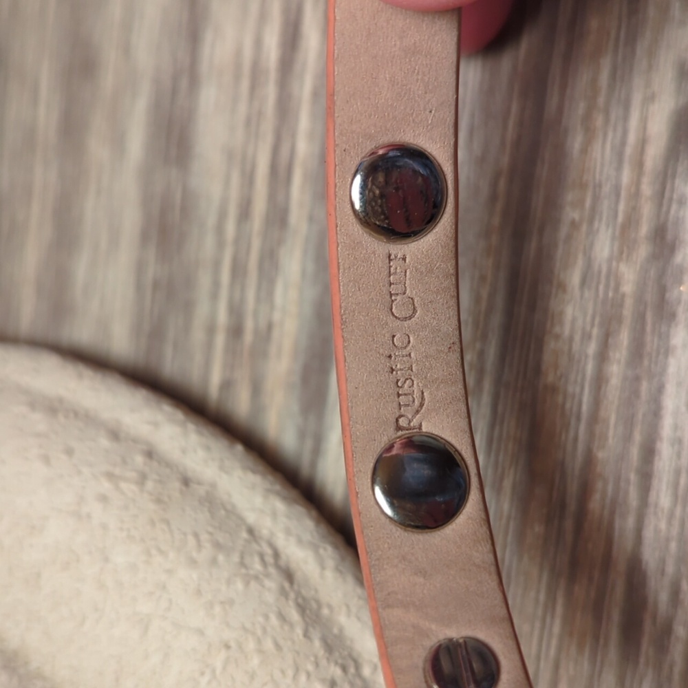 Rustic Cuff Leather Bracelet - Picture 4 of 6